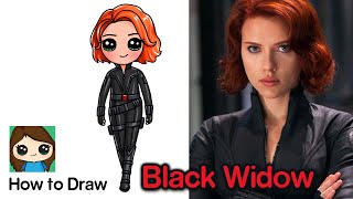 How to Draw Black Widow  The Avengers [upl. by Vani46]