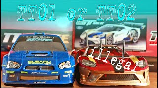 Tamiya TT01e TT02 build and comparison [upl. by Leseil]