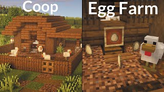 Minecraft Automatic Egg Farm  Chicken Coop [upl. by Hagan]