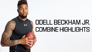 Odell Beckham LSU WR 2014 NFL Combine highlights [upl. by Jobey]