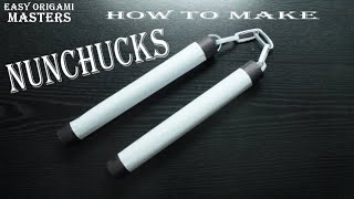 How to make nunchucks from paper Origami Streets [upl. by Snowman]