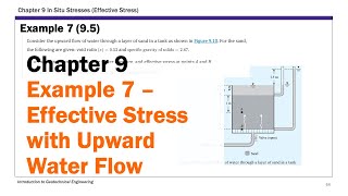 Chapter 9 In Situ Stresses  Example 7 Effective Stress with Seepage [upl. by Shannen]