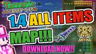 TERRARIA 14 ALL ITEMS MAP FOR MOBILEPC DOWNLOAD NOW [upl. by Ashatan429]