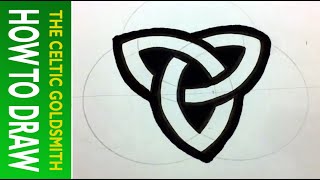 How to Draw Celtic Patterns 36  Perfect Triskele positive [upl. by Kurys26]