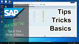 SAP GUI Scripting Tricks Tips and Basics [upl. by Dias182]