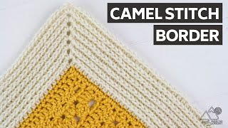 CROCHET Camel Stitch BLANKET Border Works for ANY Blanket [upl. by Katherina915]