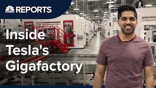 Take a tour inside Tesla’s first Gigafactory  CNBC Reports [upl. by Annala]