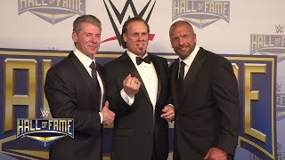 The 2016 WWE Hall of Fame Class receive their rings from Mr McMahon amp Triple H [upl. by Estrin]