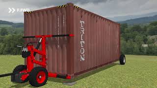 Shipping Container Wheels System™  Kit Roues Container Maritime™ [upl. by Simaj]