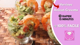 Recette Avocat Crevettes Facile Et Rapide [upl. by Zerline]