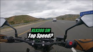 Kawasaki KLX300SM Top Speed [upl. by Htidirrem791]