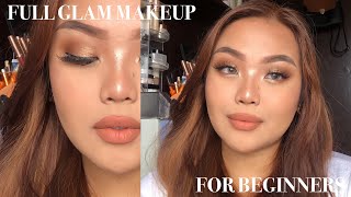 how to full glam makeup for beginners ♡ perfect for formal events graduation prom amp weddings [upl. by Holden236]