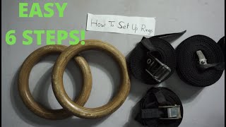 How to Set Up Gymnastic Rings EASY  STEP BY STEP [upl. by Solhcin]