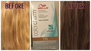 Wella T35 Toner on Bleached Hair [upl. by Annahsar]