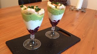 Verrine Avocat Crevettes Betterave  Recette Facile [upl. by Analram883]