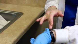 CNA Skill Training Sterile Technique Glove Removal [upl. by Hubie]