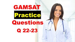 Gamsat Practice Questions Answers  Orange Booklet Q2223 [upl. by Oirevlis]