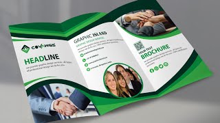 Brochure Design  Tri Fold Brochure Design in Illustrator cc [upl. by Eical]