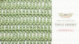 How To Crochet A Triple Crochet US Terms  Easy Tutorial by Hopeful Honey [upl. by Kciremed114]