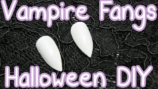 【Halloween DIY】 How To Make Easy Vampire Fangs ★ Sub Español [upl. by Lled747]