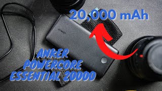 Anker PowerCore Essential 20000 Power Bank  Review [upl. by Nodnarg549]