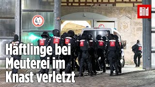 Gefängnismeuterei Polizei stürmt Knast in Thüringen  JVA Untermaßfeld [upl. by Moclam]