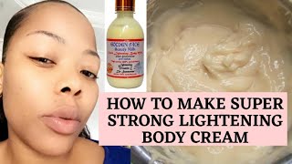 How to make extreme body lightening cream  how to make super strong lightening body milk  promix [upl. by Ilyse]