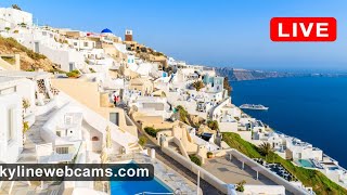 🔴 Recorded live footage webcam from Santorini  Greece [upl. by Ailesor884]