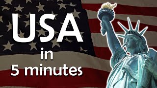 USA in 5 Minutes  Learn About the United States of America Quickly [upl. by Farl]