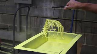 See the Fluidized Bed Powder Coating Process [upl. by Ketchan344]