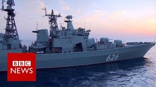 Russias biggest warship rockets revealed  BBC News [upl. by Jeromy]