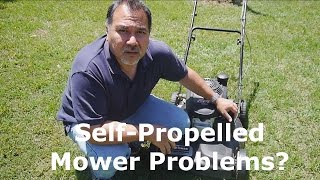 Self Propelled Lawn Mower Problem  Front Drive Check [upl. by Kaasi]