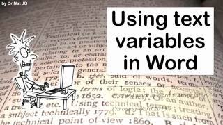 Using text variables in Microsoft Word [upl. by Sacksen10]