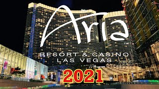 ARIA RESORT LAS VEGAS WALKTHROUGH amp ROOM TOUR April 2021 [upl. by Nnaj]